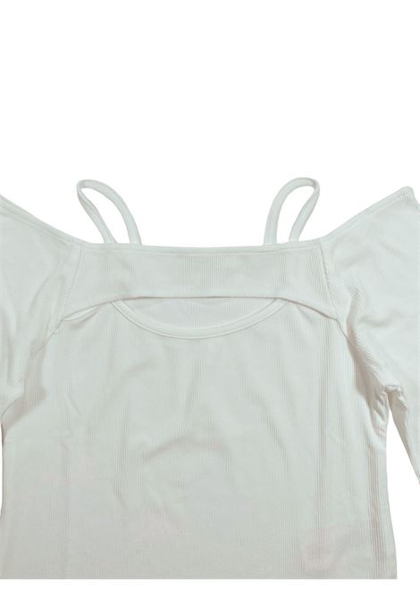T-shirt bambina bianca in viscosa Manila Grace | 136TMJS25/SUBIANCO